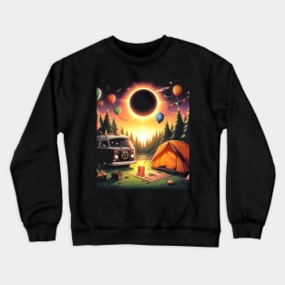 Camping Solar Eclipse My First Total Solar Eclipse Birthday Crewneck Sweatshirt